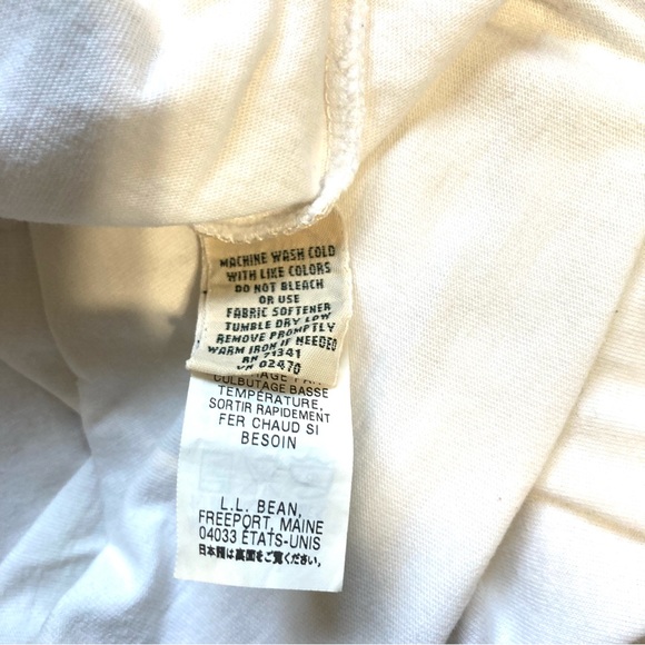LL BEAN White Long Sleeve Cotton Blouse Top Shirt Womens Medium - Picture 13 of 15